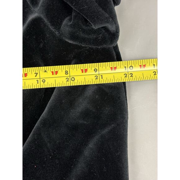 Vintage JS Collections Long Velvet Opera Coat Size Small Black Gothic Evening - Picture 7 of 13